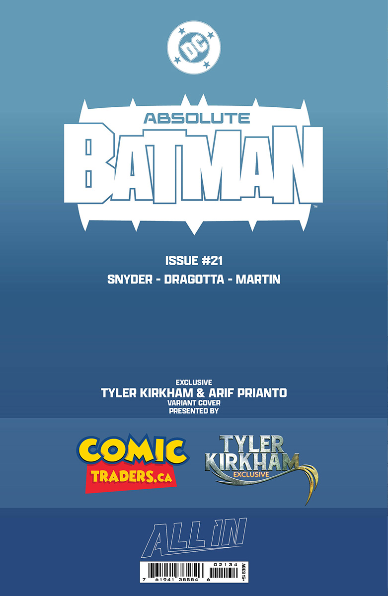 ABSOLUTE BATMAN #21 TYLER KIRKHAM EXCLUSIVE BATTLE DAMAGED DEATHSTROKE VIRGIN VAR