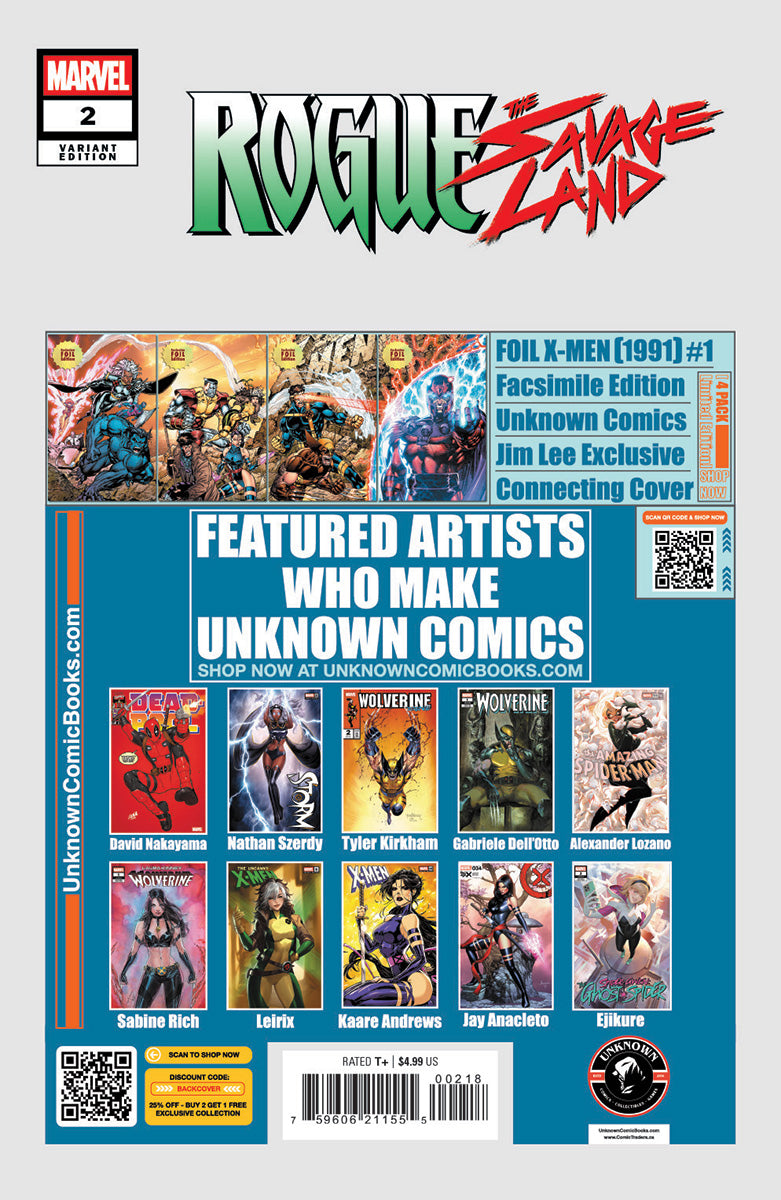 Rogue: The Savage Land #2 Unknown Comic Sabine Rich Exclusive Var