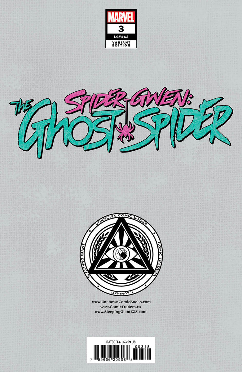 Spider-Gwen: The Ghost-Spider #3 Unknown Comics Ejikure Virgin Exclusive Var