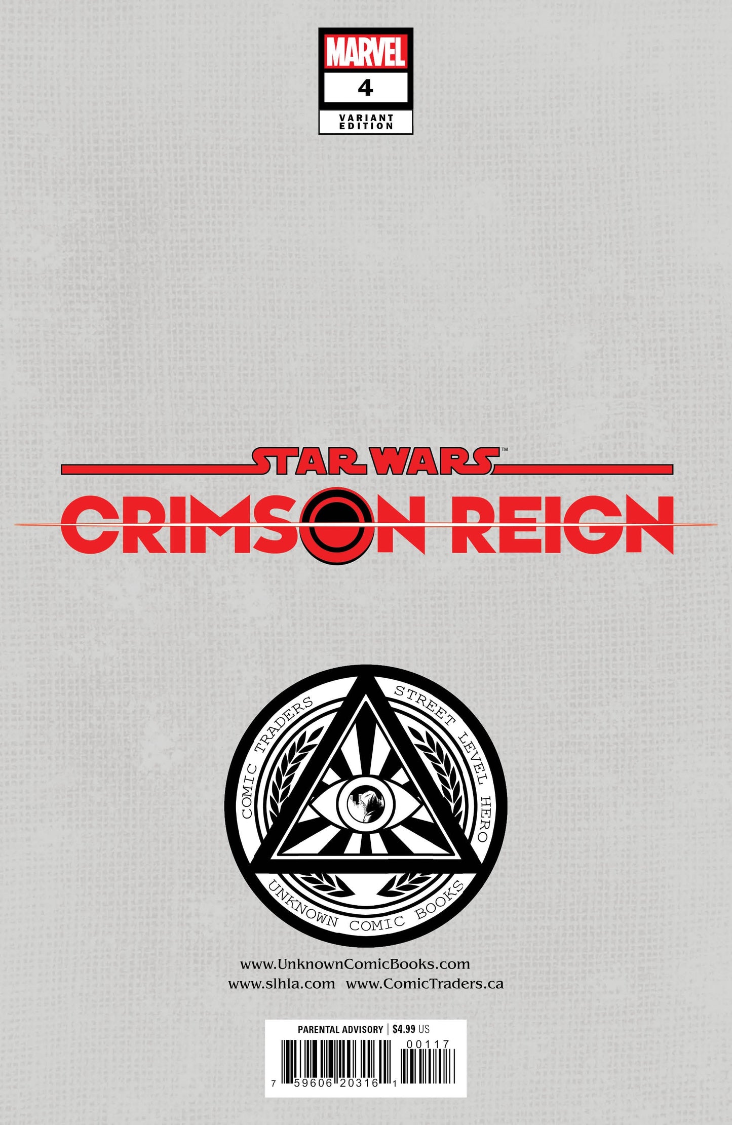 Star Wars: Crimson Reign 4 Unknown Comics Tyler Kirkham Exclusive Var