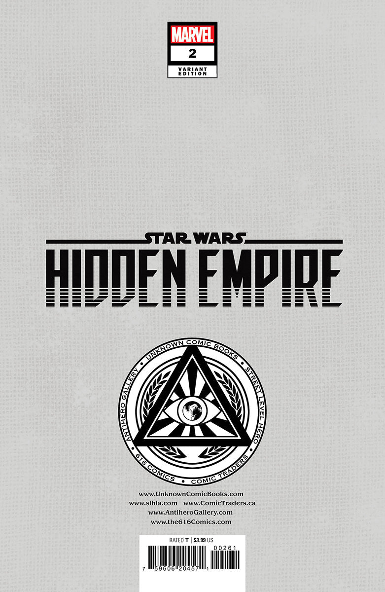 Star Wars: Hidden Empire #2 Unknown Comics Patch Zircher Exclusive Var