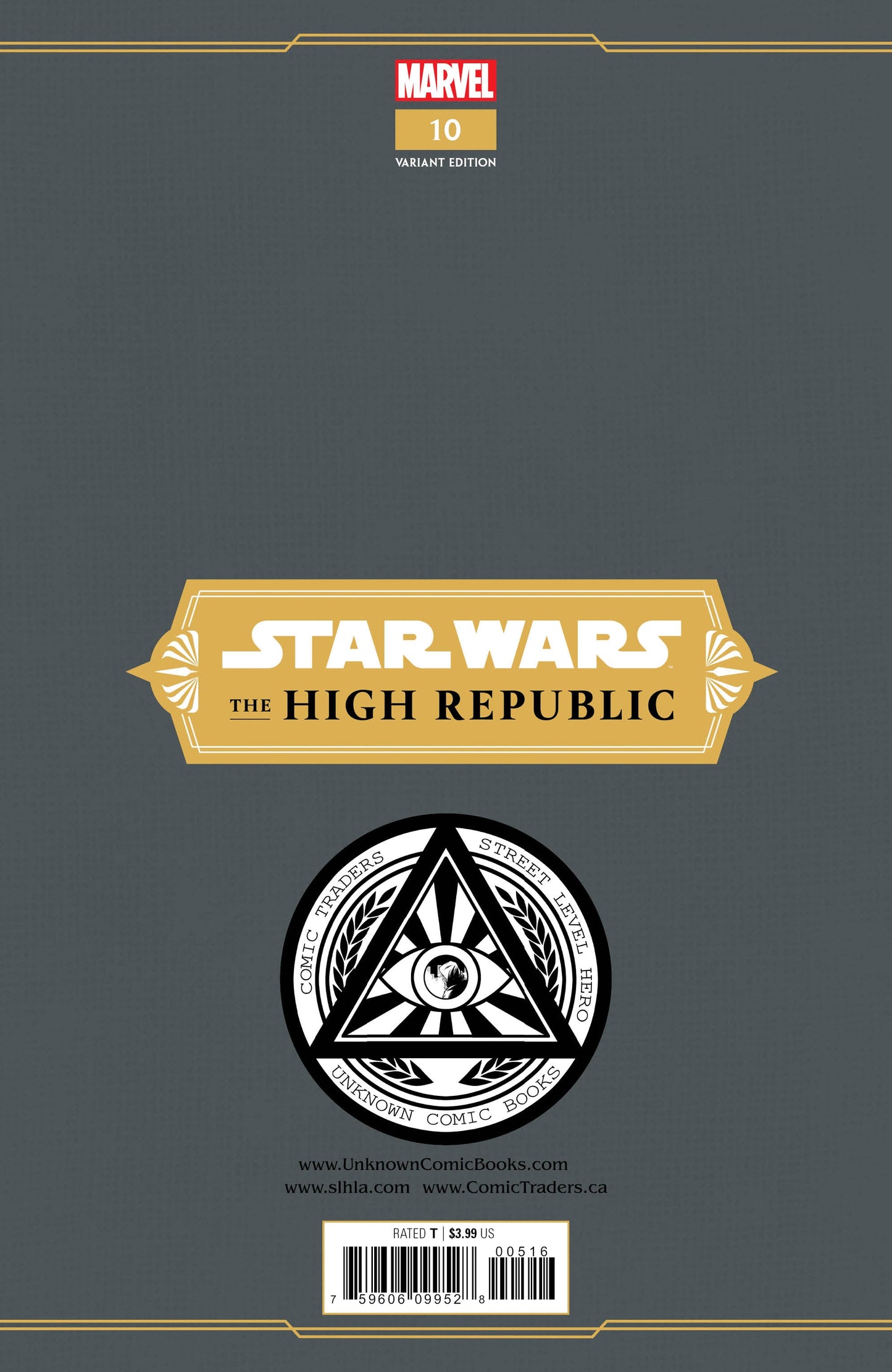 Star Wars High Republic #10 Unknown Comics Marco Turini Exclusive Virgin Var
