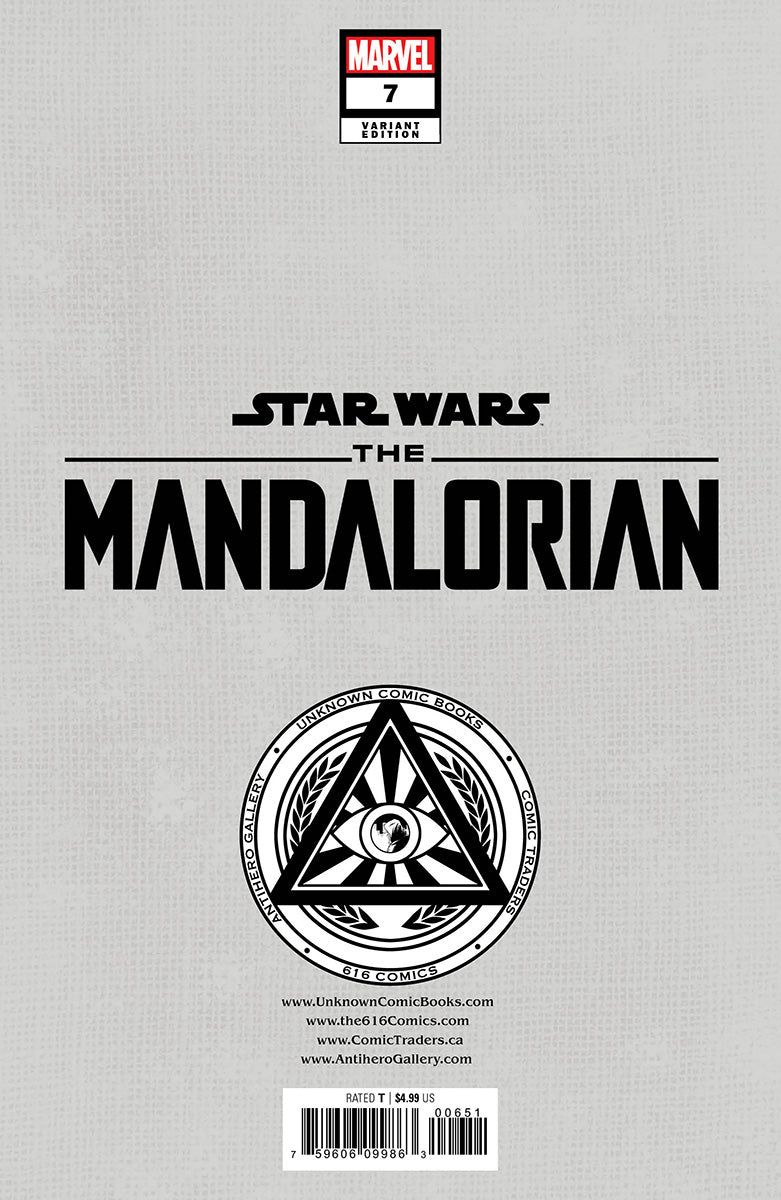 Star Wars: The Mandalorian #7 Unknown Comics Kaare Andrews Exclusive Virgin Var
