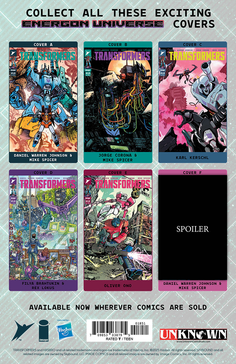 Transformers #18 Unknown Comic Tyler Kirkham Virgin Var