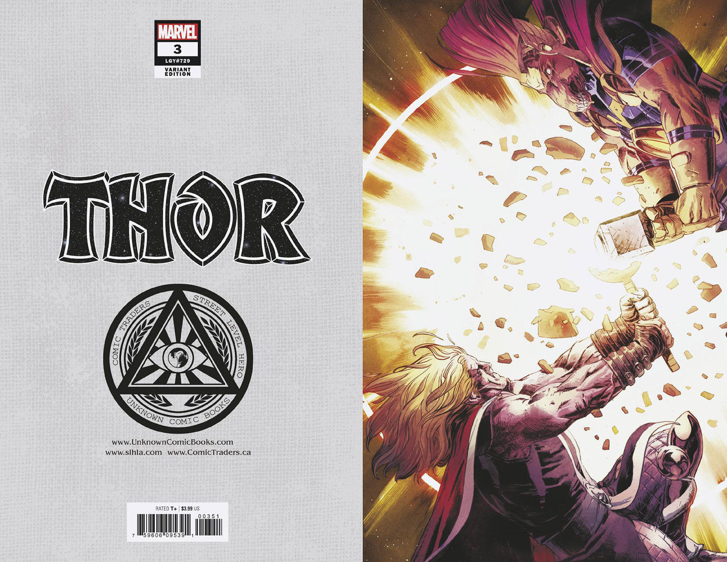 THOR #3 UNKNOWN COMICS EXCLUSIVE 4TH PTG KLEIN VIRGIN VAR