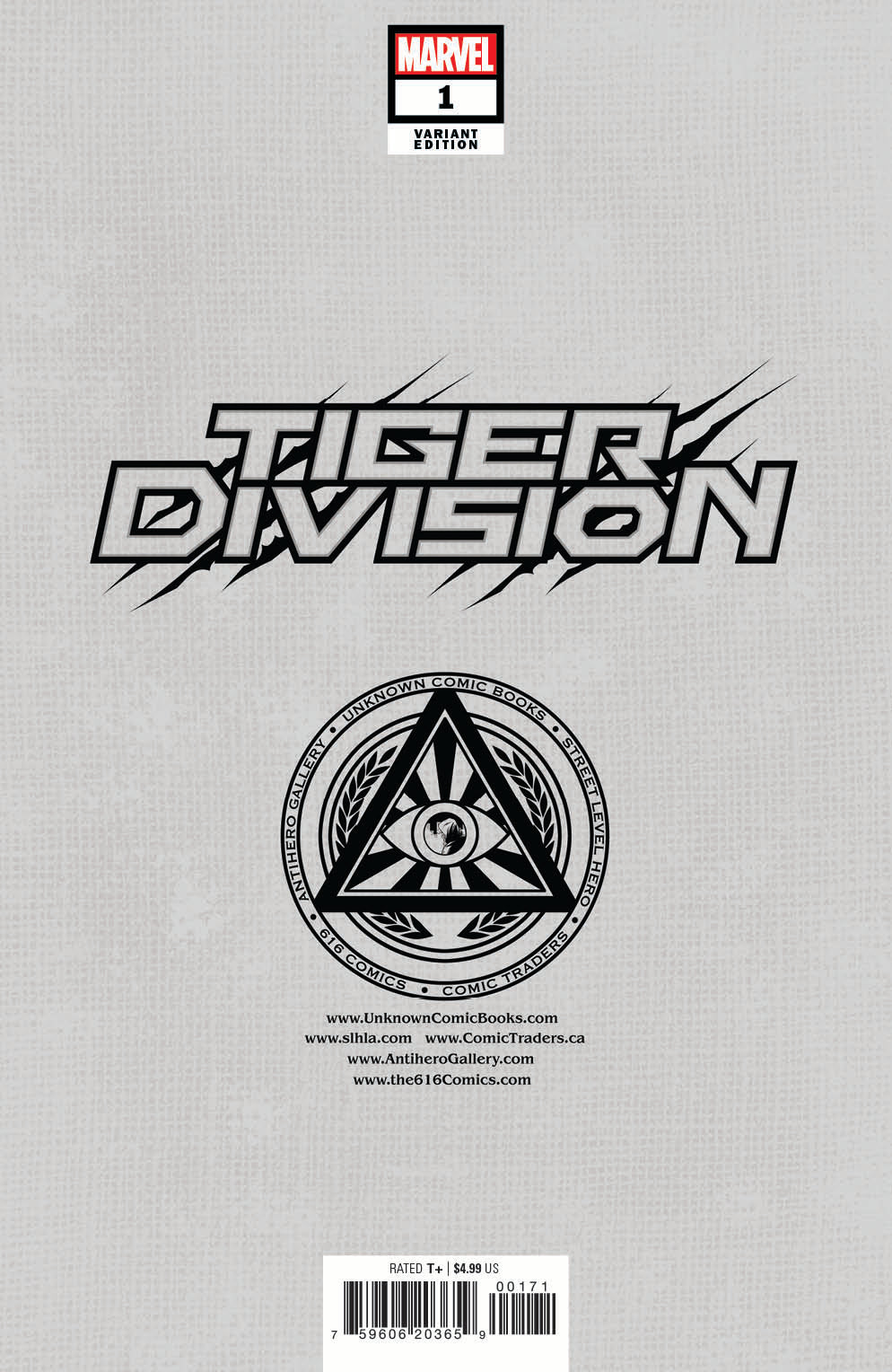 Tiger Division #1 Unknown Comics Lobos Exclusive Virgin Var