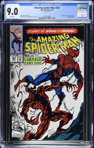 The Amazing Spider-Man #361 CGC 9.0 First App Carnage