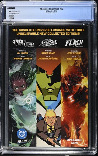 Absolute Superman #15 Cover D Juan Ferreyra CGC 9.8