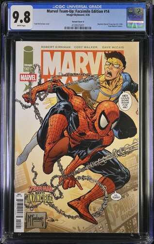 Marvel Teamup #14 Facsimile Edition Cover D Todd McFarlane CGC 9.8