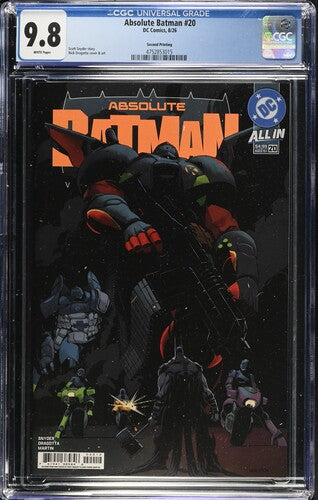 Absolute Batman #20 Cover A Nick Dragotta 2nd Print CGC 9.8