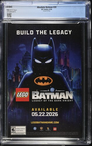 Absolute Batman #20 Cover A Nick Dragotta 2nd Print CGC 9.8