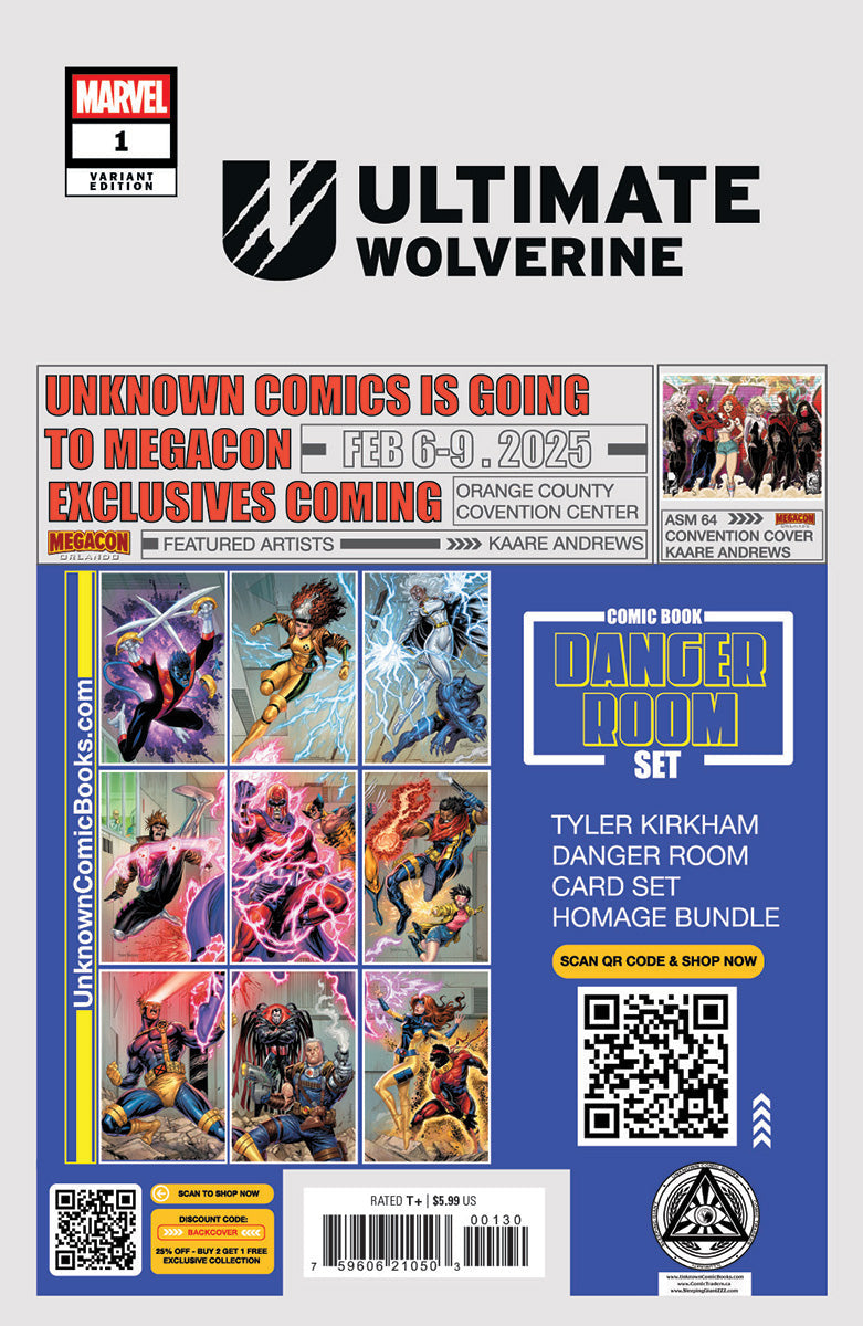 Ultimate Wolverine #1 Unknown Comics Tyler Kirkham Exclusive Virgin PREMIUM BATTLE DAMAGED Var