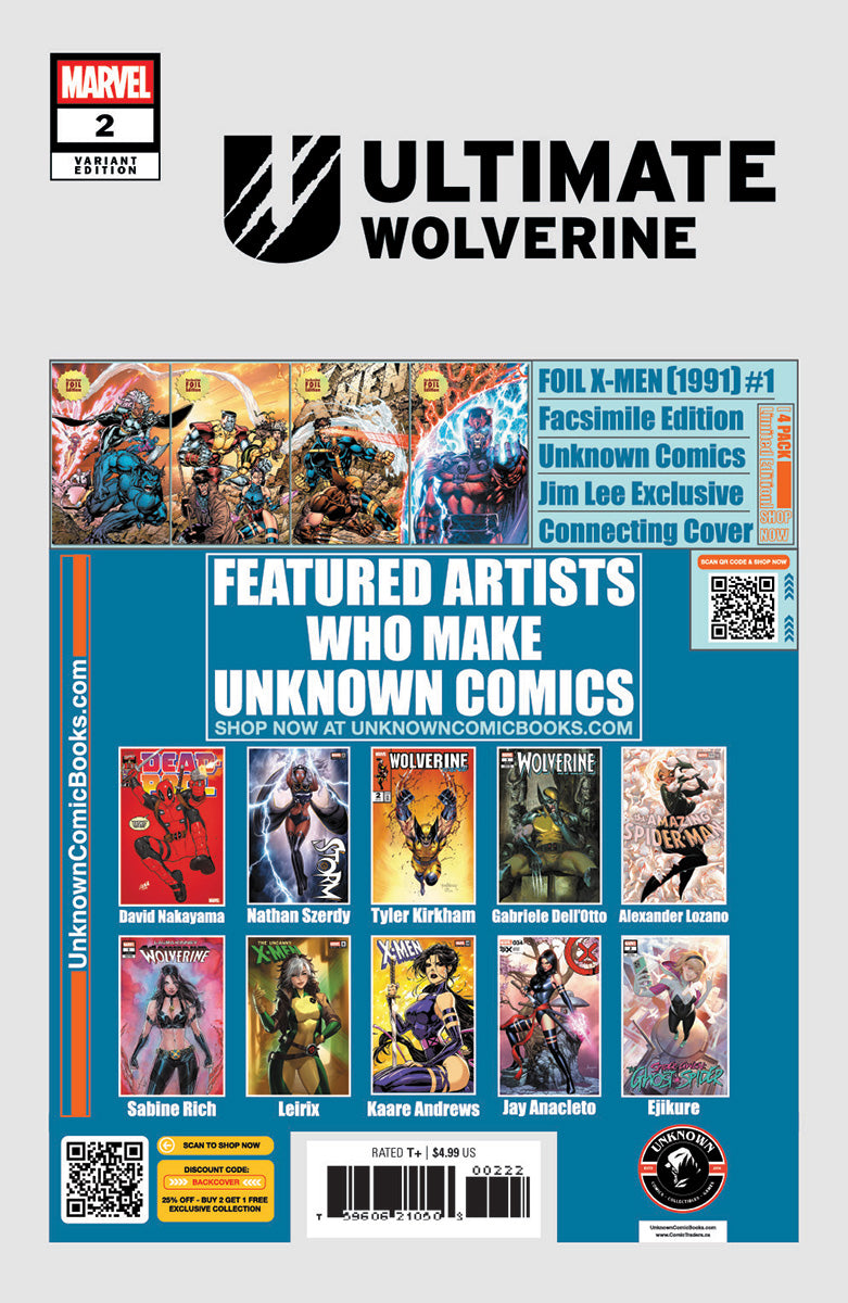 Ultimate Wolverine #2 Unknown Comics Exclusive Ivan Tao Virgin Var