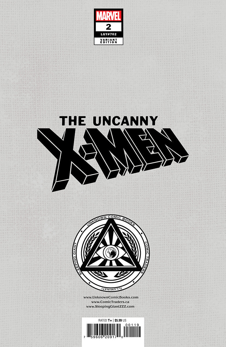 Uncanny X-Men #2 Unknown Comics Exclusive Nathan Szerdy Virgin Var