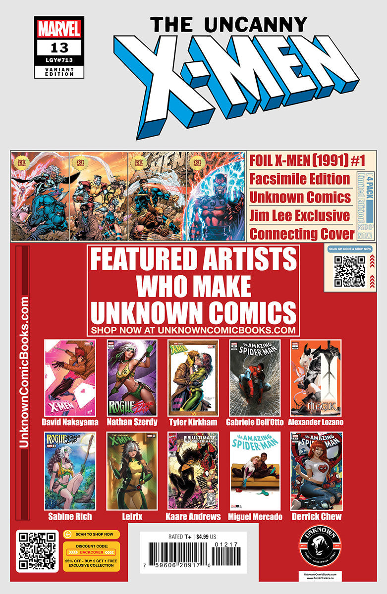 Uncanny X-men #13 Unknown Comics Alexander Lozano Exclusive Virgin Var