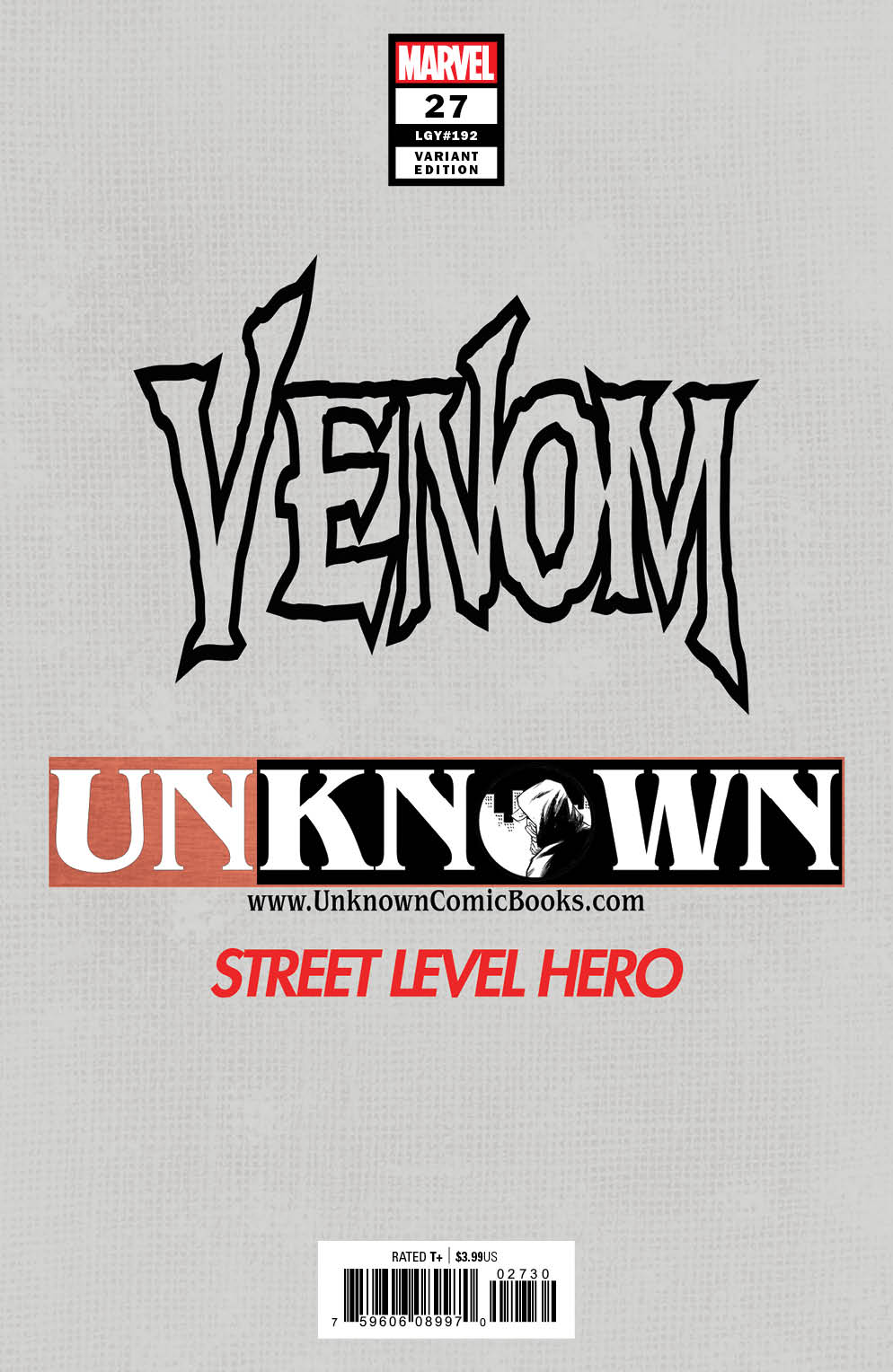 VENOM #27 UNKNOWN COMICS TYLER KIRKHAM EXCLUSIVE SECRET VAR