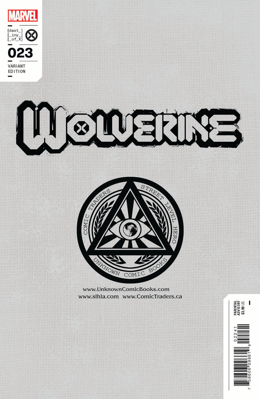 Wolverine #23 Unknown Comics Scott Williams Exclusive Virgin Icon Var