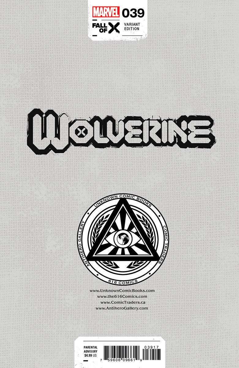 Wolverine #39 [Fall] Unknown Comics Stephen Segovia Exclusive Virgin Var