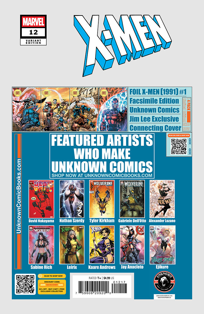 X-Men #12 Unknown Comic Tyler Kirkham Connecting Cover Exclusive Var
