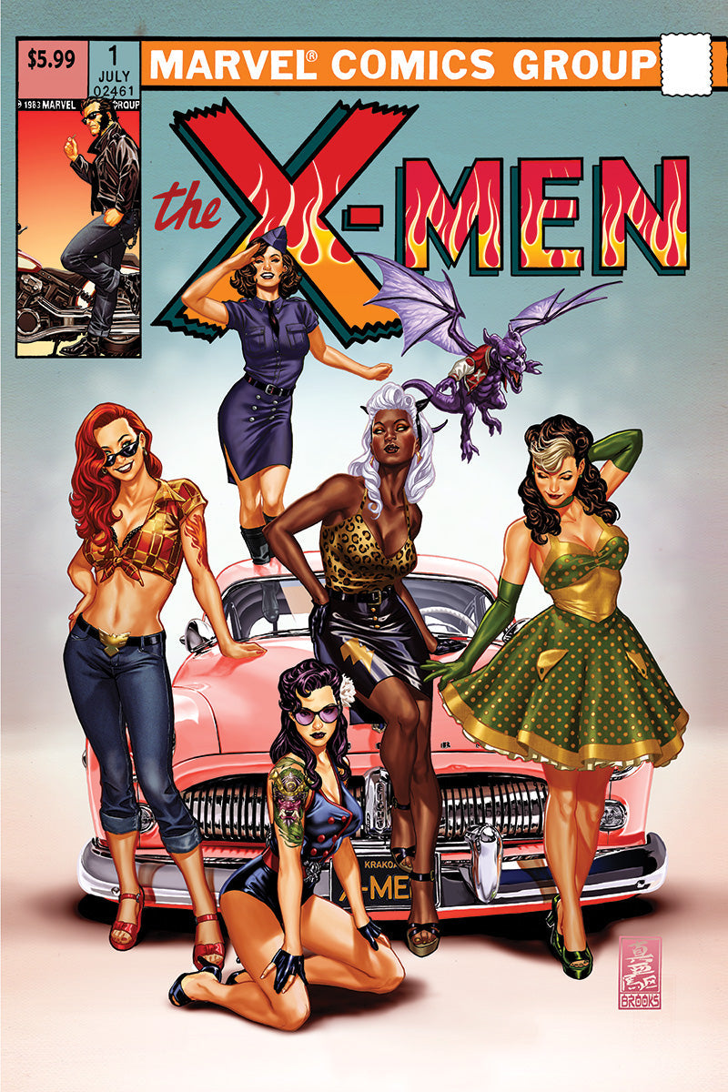 X-MEN #1 MARK BROOKS CVR A FIRE SDCC 2024 EXCLUSIVE VAR