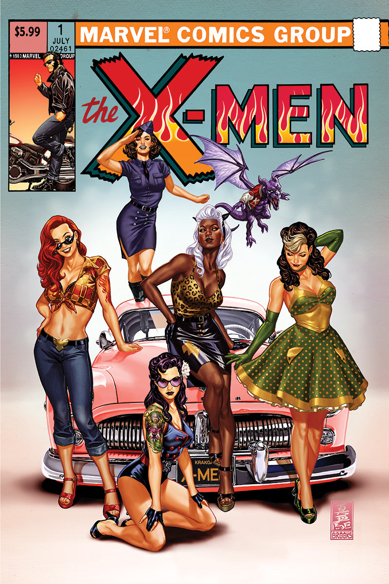X-MEN #1 MARK BROOKS CVR A FIRE SDCC 2024 EXCLUSIVE VAR