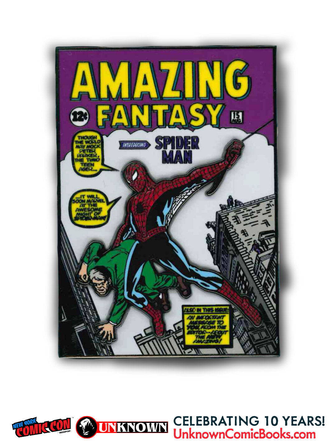 Amazing Fantasy Classic Pin NYCC 2026 | Classic | Unknown Comic Books Exclusive