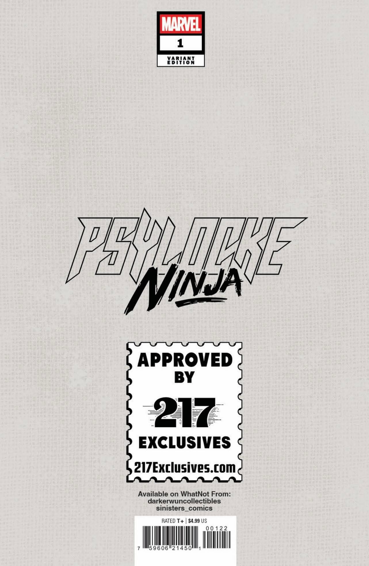 Psylocke: Ninja #1 Joseph Michael Lisner Exclusive Var