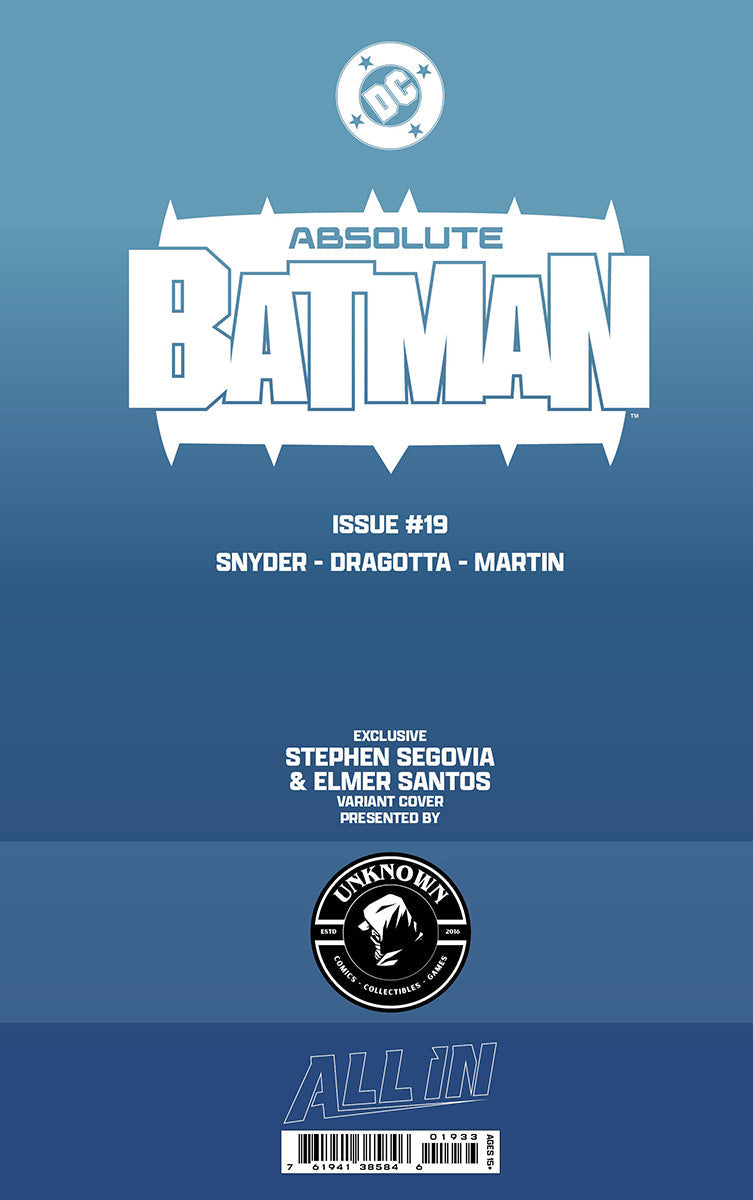 ABSOLUTE BATMAN #19 STEPHEN SEGOVIA EXCLUSIVE VAR