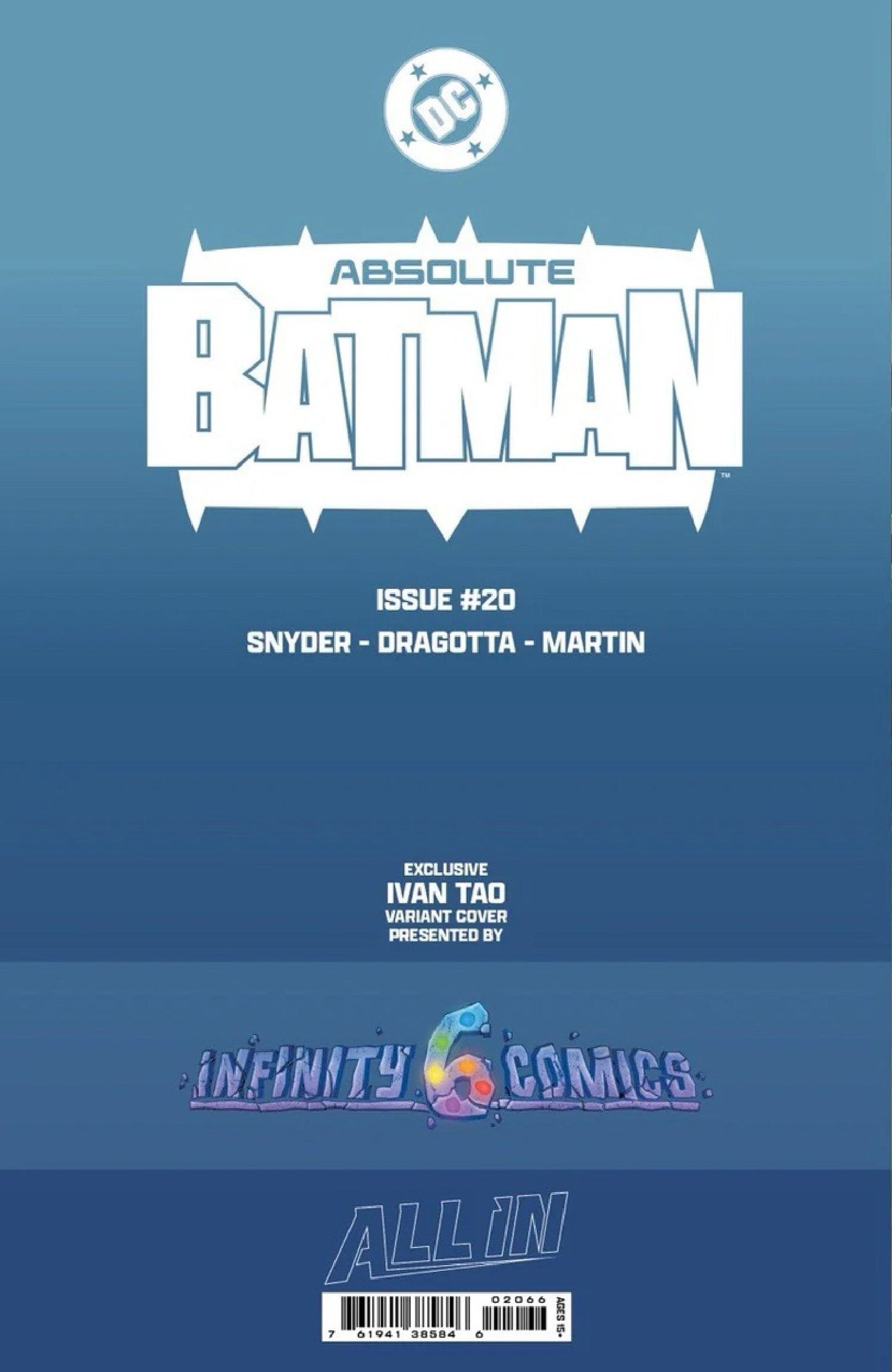 [GLOW IN THE DARK] ABSOLUTE BATMAN #20 IVAN TAO EXCLUSIVE VIRGIN VAR (Copy)