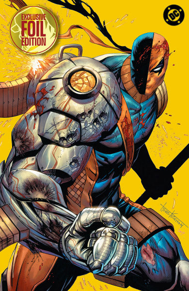 [GOLD FOIL] ABSOLUTE BATMAN #21 TYLER KIRKHAM DEATHSTROKE CONVENTION EXCLUSIVE VIRGIN VAR