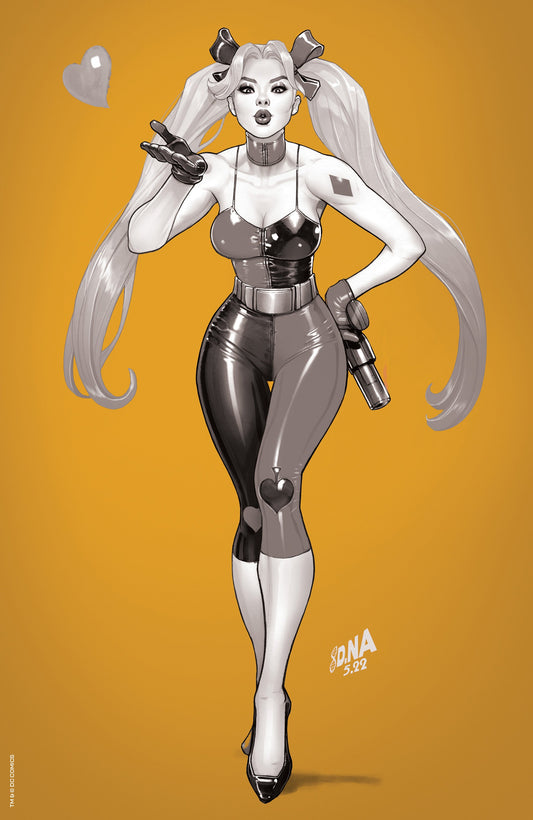 [FOIL] HARLEY QUINN #22 UNKNOWN COMICS DAVID NAKAYAMA GOLD FOIL VIRIGN NYCC 2022 B&W COLOR BLEED VAR