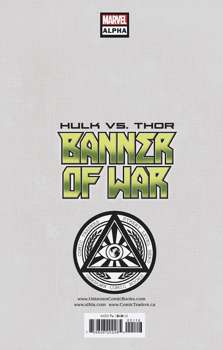 Hulk Vs. Thor: Banner Of War Alpha 1 Unknown Comics Tyler Kirkham Exclusive Virgin Var