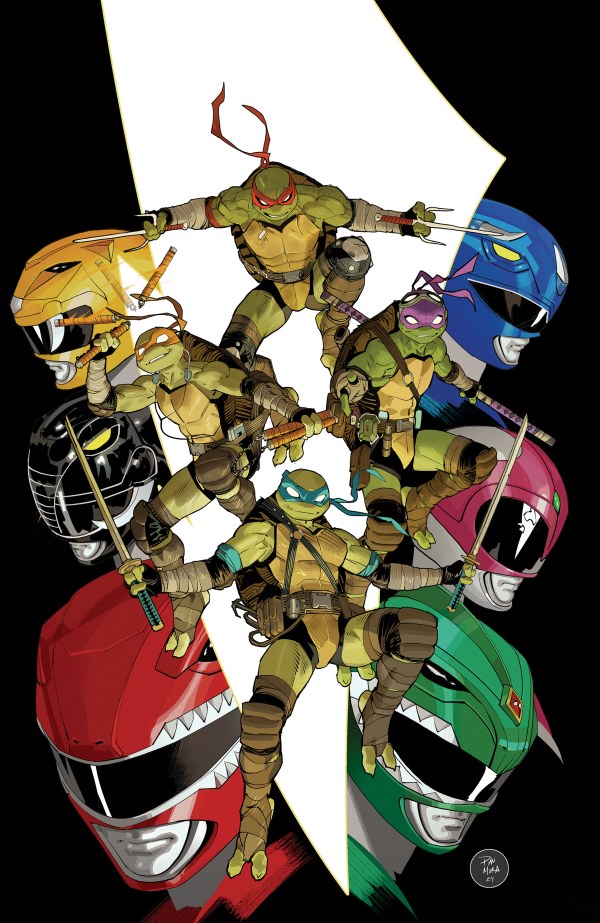 Mighty Morphin Power Rangers/ TMNT III #1 O Unlock Virgin