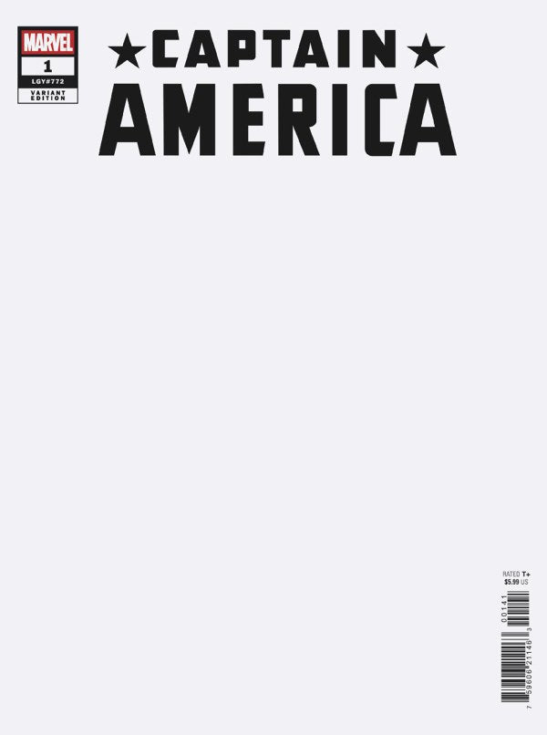 Captain America #1 Blank Cover