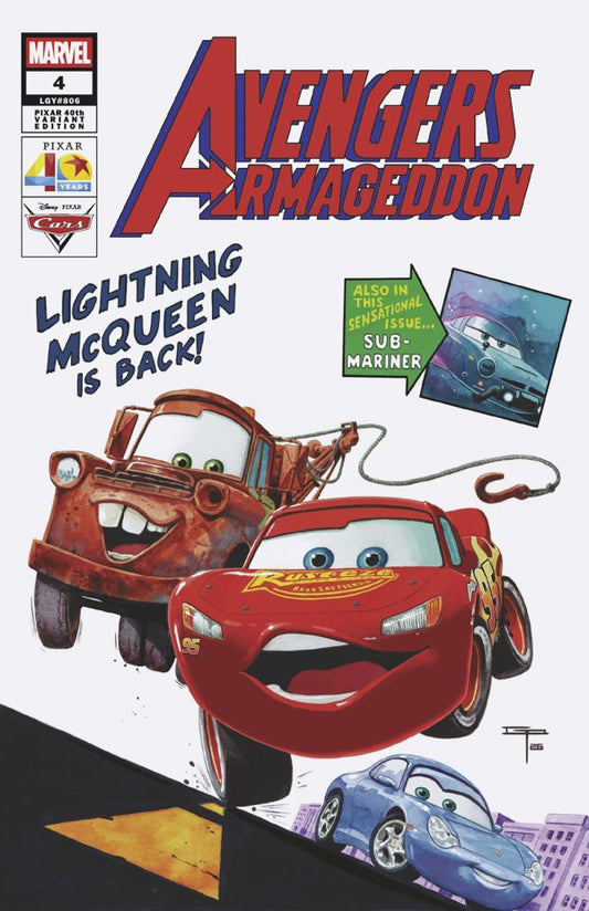 Avengers: Armageddon #4 German Peralta Cars Pixar 40th