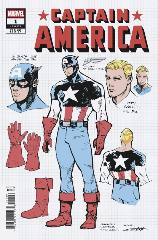 Captain America #1 Valerio Schiti [1:10] Design