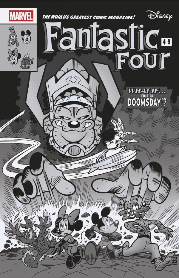Fantastic Four #1 Lorenzo B&W Disney What If? [1:100]