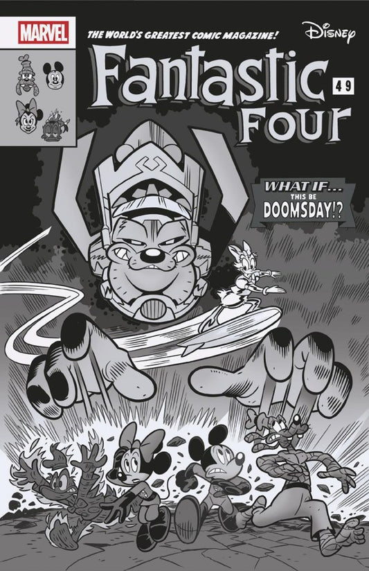 Fantastic Four #1 Lorenzo B&W Disney What If? [1:100]