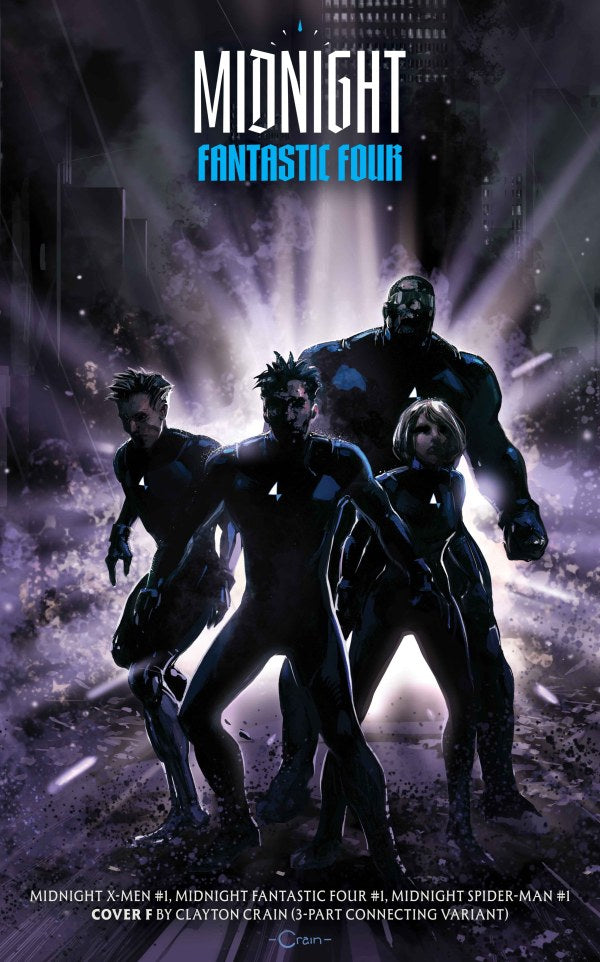 Midnight Fantastic Four #1 Clayton Crain 3 Part Connecting