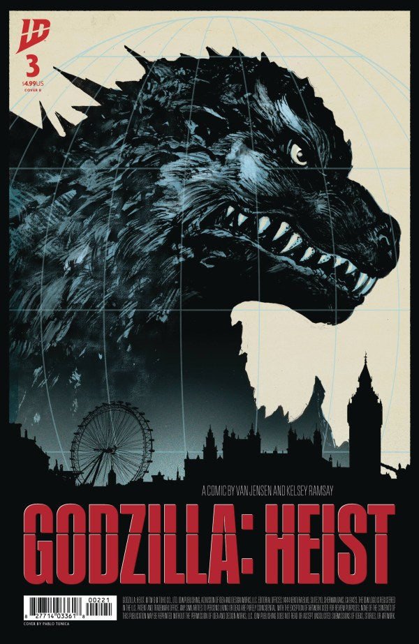 Godzilla: Heist #2 #3 #4 #5 Tunica Movie Poster Variant 4 Cover Set