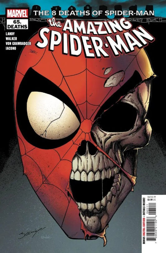 Amazing Spider-Man #65.Deaths Main Cover Marvel Comics 2025