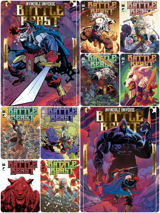 Invincible Universe Battle Beast #1 Ryan Ottley 10th Print Cover Set