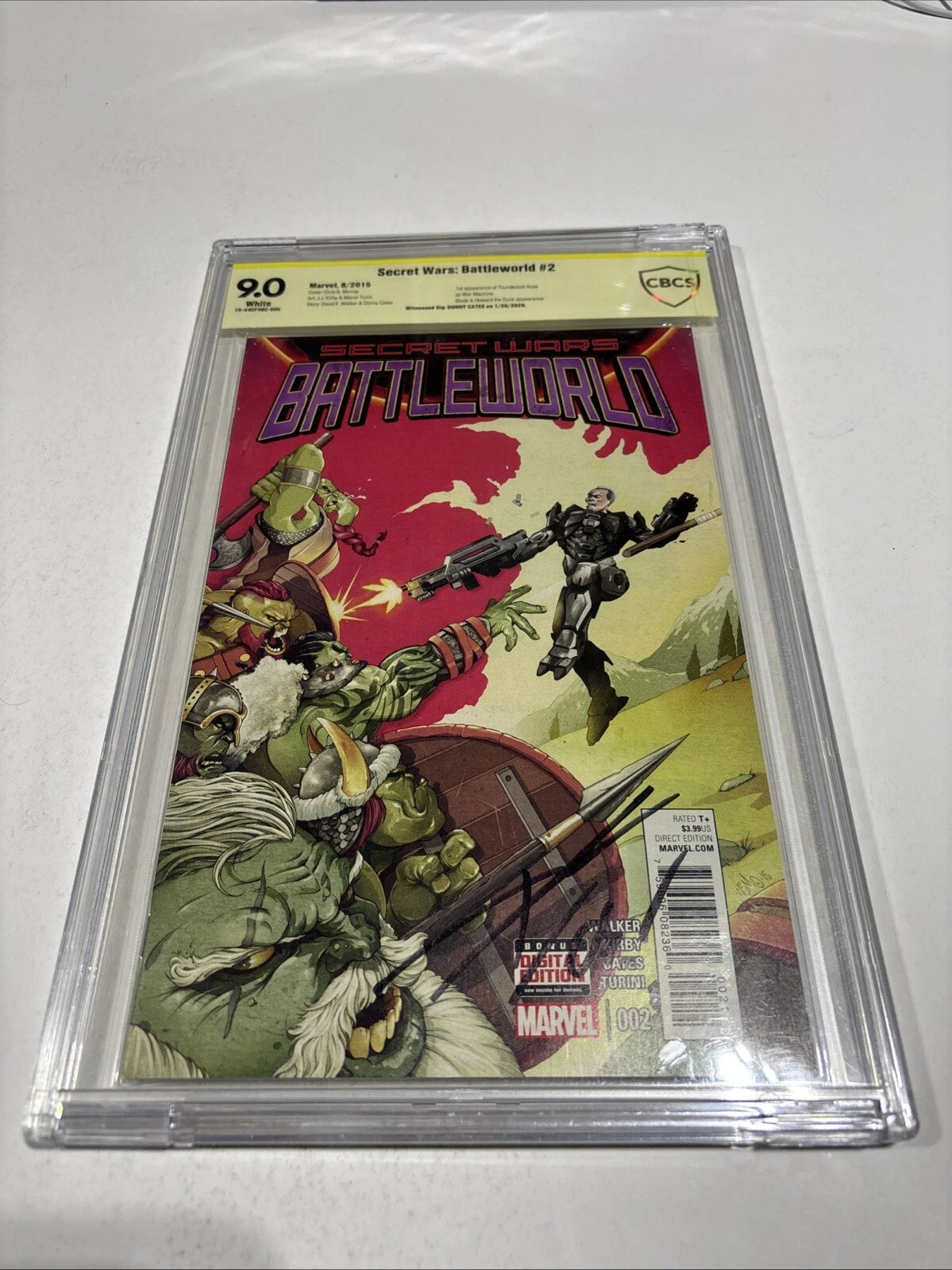 Secret Wars Battleworld #2 Donny Cates Signed CBCS 9.0 Cates 1st Work!